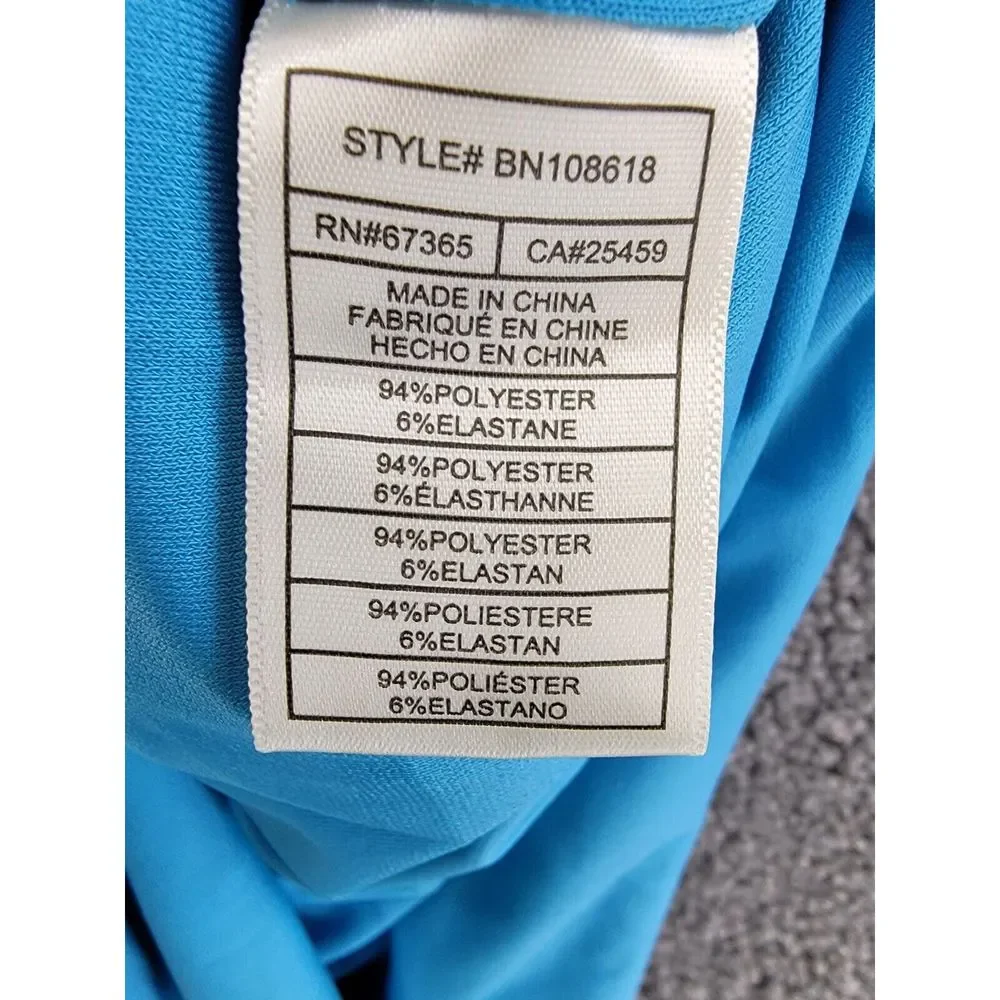 Steve Madden Ayana Dress Women's L Atlantic Blue One Shoulder Neckline Pull On~ - Picture 11 of 14